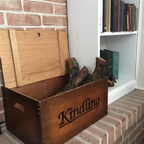 fireplace hearth metal bread box kindling storage|kindling storage boxes.